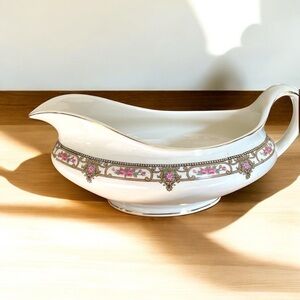 W H Grindley & Co, gravy boat, Normandie pattern, antique, excellent condition